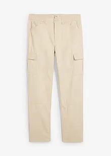 Cargo kalhoty Relaxed Fit z bavlněného plátna, Straight, bonprix