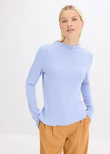 Přiléhavé žebrované triko, bonprix