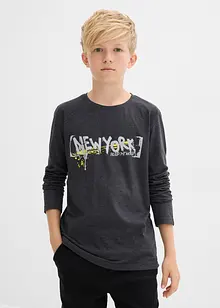 Triko s dlouhým rukávem a potiskem, bonprix