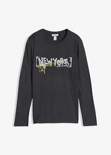 Triko s dlouhým rukávem a potiskem, bonprix