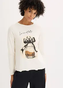 Tričko s dlouhým rukávem, z bavlněného streče, bonprix