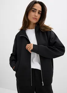 Bunda na zip z materiálu scuba, bonprix