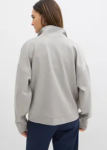 Bunda na zip z materiálu scuba, bonprix