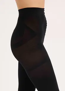 Tvarující ultra neprůhledné legíny stahující bříško, s push-up efektem a pohodlným nápletem, 80 DEN, bonprix