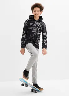 Mikina s kapucí, z měkké bavlněné směsi, bonprix