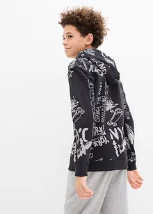 Mikina s kapucí, z měkké bavlněné směsi, bonprix