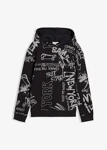 Mikina s kapucí, z měkké bavlněné směsi, bonprix