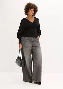 Svetr ze splývavé směsi s viskózou, bonprix