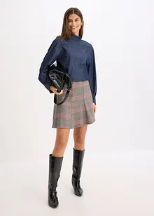 Džínová halenka s vysokými manžetami, bonprix