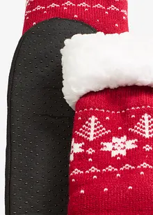 Ponožky na doma s protiskluzovou podrážkou a medvídkovou podšívkou, bonprix