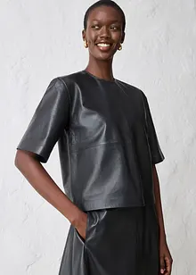 Kožená tunika z napa jehnětiny, bonprix