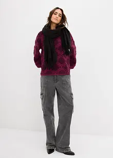 Pletený boxy svetr, bonprix