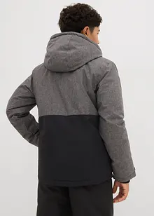 Vatovaná zimní bunda s barevnými bloky a s kapucí, bonprix