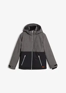 Vatovaná zimní bunda s barevnými bloky a s kapucí, bonprix