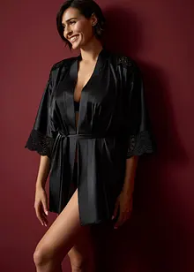 Saténové kimono s lesklým efektem, bonprix