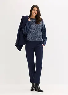 Žakárový oversize svetr s pajetkami, bonprix