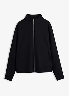 Bunda na zip z materiálu scuba, bonprix