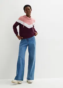 Mikina s kapucí a velkým límcem, bonprix