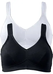 Podprsenka bez kostic (2 ks), s organickou bavlnou, bonprix