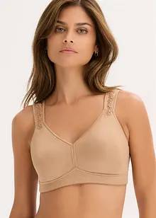 Odlehčující podprsenka bez kostic, s polstrovanými ramínky, bonprix