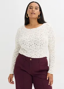 Krajkové body s hebkým povrchem, bonprix