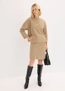 Tunika z pevného materiálu se vzorem rybí kosti, bonprix