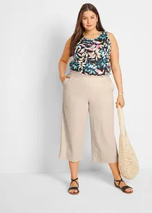 Lněné kalhoty Culotte, délka po lýtka, bonprix