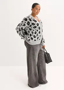 Pletený kabátek se vzorem, bonprix