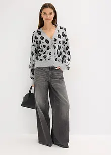 Pletený kabátek se vzorem, bonprix