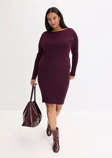 Pletené šaty s vestou (2dílná souprava), bonprix