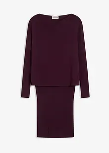 Pletené šaty s vestou (2dílná souprava), bonprix