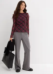 Tričko s dlouhým rukávem, z jemné síťoviny, bonprix