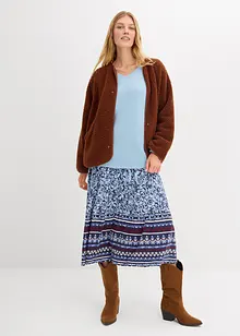 Měkký svetr z jemné pleteniny, s balonovými rukávy, bonprix