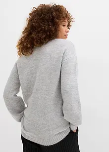 Měkký svetr z jemné pleteniny, s balonovými rukávy, bonprix