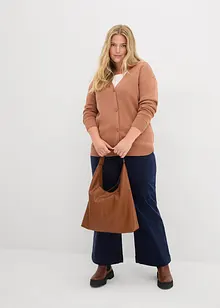 Kabátek z jemné žebrované pleteniny Milano, bonprix