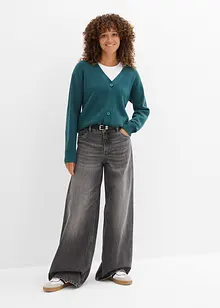 Kabátek z jemné žebrované pleteniny Milano, bonprix