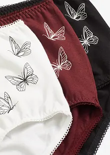 Vysoké kalhotky s organickou bavlnou (3 ks v balení), bonprix