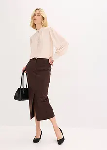 Pouzdrová sukně z imitace velurové kůže, bonprix