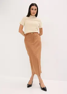 Pouzdrová sukně z imitace velurové kůže, bonprix