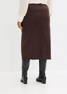 Pouzdrová sukně z imitace velurové kůže, bonprix