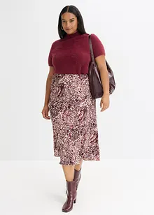 Saténová sukně se strukturou, bonprix