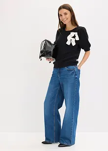 Svetr s aplikací mašle, bonprix