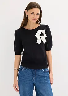 Svetr s aplikací mašle, bonprix