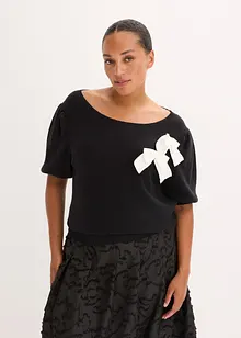 Svetr s aplikací mašle, bonprix