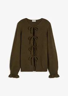 Oversize pletený kabátek z měkké vlněné směsi, bonprix