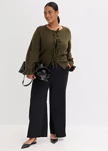 Oversize pletený kabátek z měkké vlněné směsi, bonprix