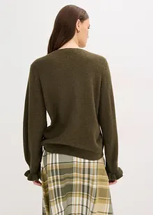 Oversize pletený kabátek z měkké vlněné směsi, bonprix