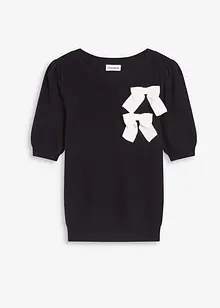 Svetr s aplikací mašle, bonprix