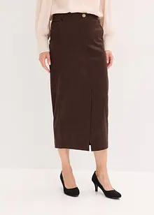 Pouzdrová sukně z imitace velurové kůže, bonprix