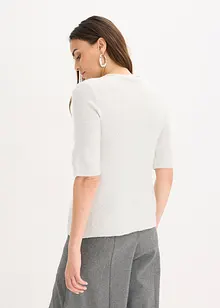 Svetr s polovičními rukávy, flitry a lesklou přízí, bonprix